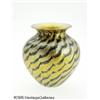 Image 2 : AN AMERICAN IRIDESCENT GOLD ART GLASS VASE RLundb