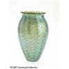 Image 1 : AN AUSTRIAN GLASS VASE RLoetz, c.1890 R RThe gree