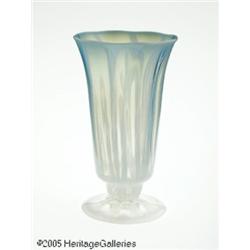 AN AMERICAN OPALESCENT ART GLASS PARFAIT RTiffany