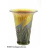 Image 1 : AN AMERICAN IRIDESCENT GOLD ART GLASS VASE RLundb