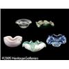 Image 1 : FIVE ITALIAN GLASS TRAYS Rprobably Murano, c.1960