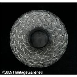 A FRENCH MOLD-BLOWN GLASS PLATE RRené Lalique c.1