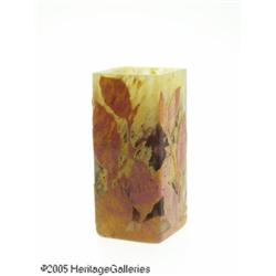 A FRENCH OVERLAID AND ETCHED GLASS VASE RDaum Nan