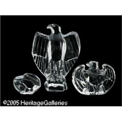 THREE CRYSTAL EAGLES RVarious makers, c.1980 R RC