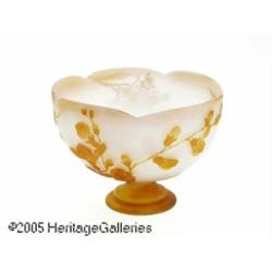 A FRENCH OVERLAID AND ETCHED GLASS VASE RGallé, c
