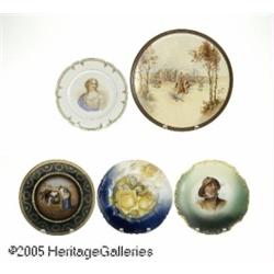 FIVE CABINET PLATES RVarious makers, various prod