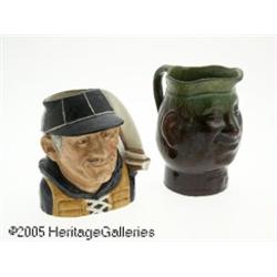 TWO ENGLISH CERAMIC TOBY MUGS RRoyal Doulton, c19
