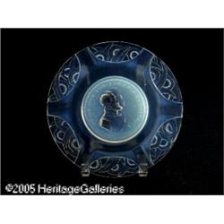 A FRENCH MOLD-BLOWN OPALESCENT GLASS PLATE RSabin
