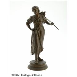 A FRENCH WHITE METAL FIGURE RErnest Rancoulet, c.