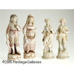 FOUR FRENCH BISQUE FIGURINES RMakers unknown, c.1