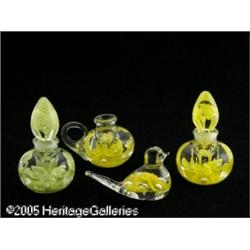 FOUR AMERICAN PAPERWEIGHT GLASS OBJECTS RJoe St. 