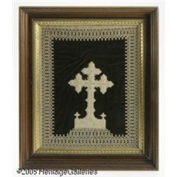 A CUT PAPER CROSS RSchereen-Schnitte, c.1900 R RT