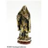 Image 1 : A WOODEN GILT AND POLYCHROME DECORATED SANTOS FIG