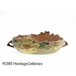 AN AMERICAN PEONY PATTERN PINK ART POTTERY BOWL R