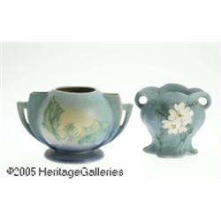 TWO PIECES OF AMERICAN ART POTTERY RRoseville and