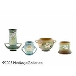 FOUR PIECES OF AMERICAN ART POTTERY RRoseville, c
