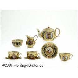 A CONTINENTAL PORCELAIN TEA SET RMaker unknown, c