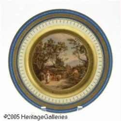 A GERMAN CABINET PLATE RLangewiesen Factory, c.18