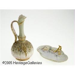 TWO PIECES OF CERAMICWARE RWm. Guerin-Pouyat Elit
