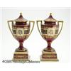 Image 2 : A PAIR OF CONTINENTAL PORCELAIN LIDDED URNS RVien