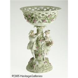 A FRENCH PORCELAIN FIGURAL COMPOTE RMaker unknown