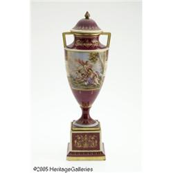 AN AUSTRIAN PORCELAIN LIDDED URN RMaker unknown, 
