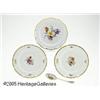 Image 1 : THREE GERMAN PORCELAIN PLATES AND A SPOON RMeisse