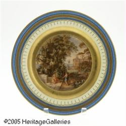 A GERMAN CABINET PLATE RLangewiesen Factory, c.18