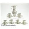 Image 1 : A FOURTEEN-PIECE FRENCH PORCELAIN CHOCOLATE SET R