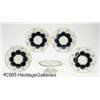 Image 1 : A GERMAN COMPOTE AND FOUR SAUCERS RMeissen, Twent