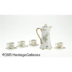 A FRENCH PORCELAIN CHOCOLATE SERVICE RHaviland & 