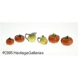 A COLLECTION OF GERMAN 'TOMATO AND APPLE' CERAMIC