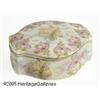 Image 1 : A GERMAN 'ROSE TAPESTRY' CERAMIC BOX RRoyal Bayre
