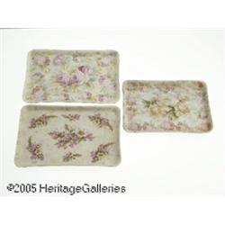 THREE CONTINENTAL PORCELAIN TRAYS RRoyal Bayreuth