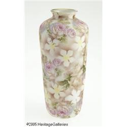 A GERMAN 'ROSE TAPESTRY' CERAMIC VASE RRoyal Bayr