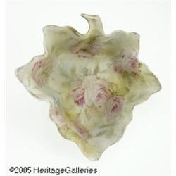 A GERMAN 'ROSE TAPESTRY' CERAMIC DISH RRoyal Bayr