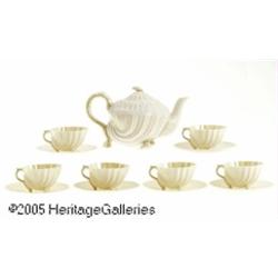 AN IRISH 'NEPTUNE' PORCELAIN TEA SERVICE RBelleek