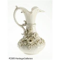 AN IRISH 'ABERDEEN' PORCELAIN PITCHER RBelleek, c