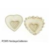Image 1 : TWO IRISH HEART-SHAPED PORCELAIN BASKETS RBelleek