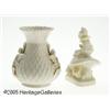 Image 2 : AN IRISH PORCELAIN VASE AND FIGURINE RBelleek, Tw