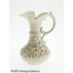 AN IRISH 'ABERDEEN' PORCELAIN PITCHER RBelleek, c