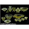 Image 1 : A COLLECTION OF AMERICAN VASELINE GLASS ITEMS RVa