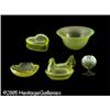 Image 1 : A COLLECTION OF AMERICAN VASELINE GLASS ITEMS RMa