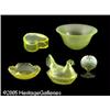 Image 2 : A COLLECTION OF AMERICAN VASELINE GLASS ITEMS RMa