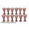 Image 1 : A SET OF TWELVE BOHEMIAN RUBY CUT GLASS GOBLETS R