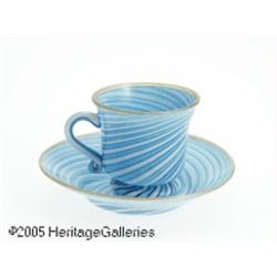 A VENETIAN GLASS CUP AND TRAY RMaker unknown, c.1