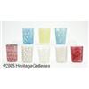 Image 1 : EIGHT OPALESCENT GLASS TUMBLERS RVarious makers, 