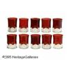 Image 1 : A SET OF TEN RUBY CUT GLASS TUMBLERS RMaker unkno