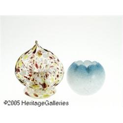 A SPANGLED VASE AND ROSE BOWL RMakers unknown, c.
