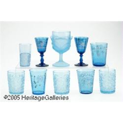 TEN AMERICAN GLASS DRINKING VESSELS RVarious make
